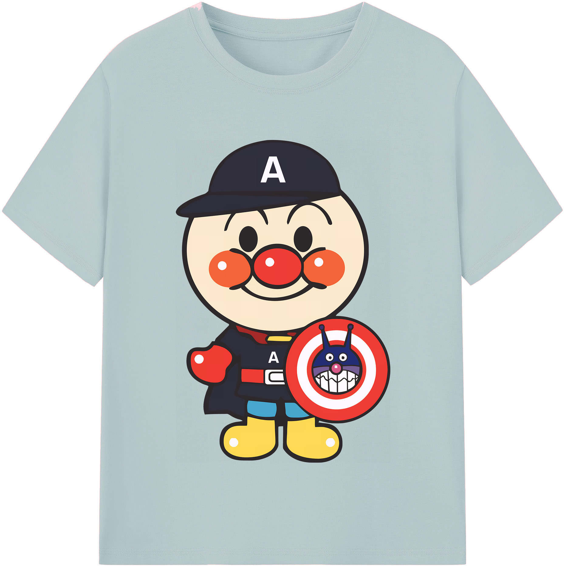 （画像用） アンパンマン Anpanman 綿100％半袖Tシャツ（フロントプリント）